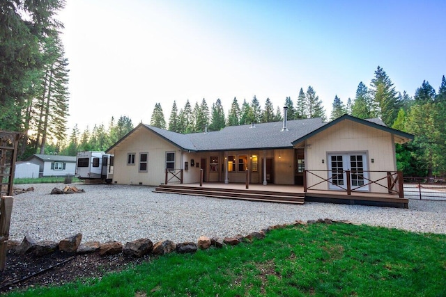 35363 Nehemiah Dr, Shingletown, CA 96088 - back of property with a wooden deck