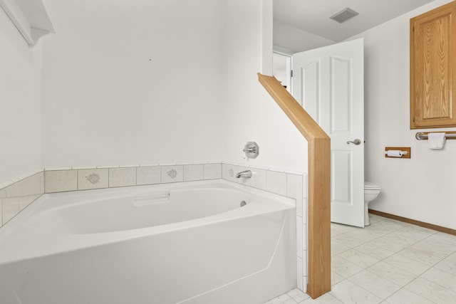 19258 Granola Way, Cottonwood, CA 96022 - bathroom with a garden tub and marble finish flooring