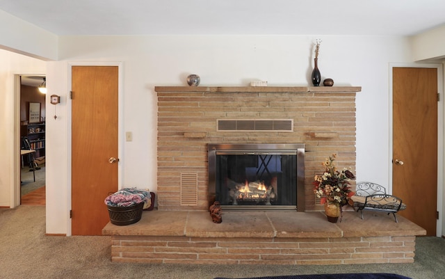 3283 Middleton Ln, Redding, CA 96002 - detailed view of carpet and a fireplace