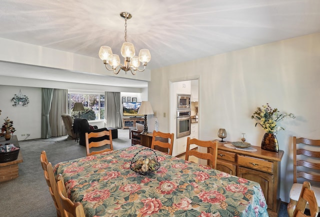 3283 Middleton Ln, Redding, CA 96002 - carpeted dining area featuring a chandelier