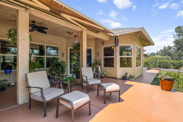 1533 Spanish Bay Dr, Redding, CA 96003 - view of patio featuring ceiling fan