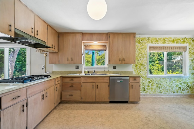 1198 Denton Way, Redding, CA 96002 - kitchen featuring appliances with stainless steel finishes, under cabinet range hood, and light countertops