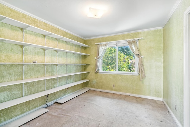 1198 Denton Way, Redding, CA 96002 - unfurnished room featuring concrete flooring and crown molding