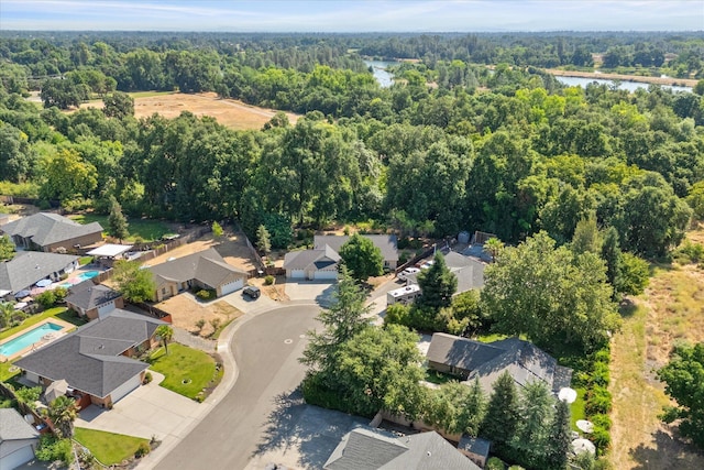 2790 Citrine Ave, Redding, CA 96001 - aerial overview of property's location featuring a large body of water and nearby suburban area