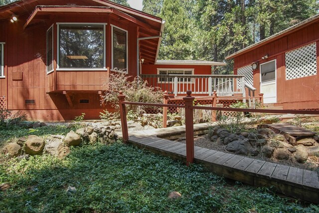 30839 Tinkerbell Ln, Shingletown, CA 96088 - view of wooden deck