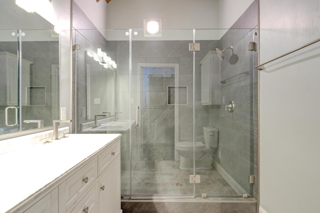 311 Ward Placer Pl, Weaverville, CA 96093 - full bath featuring vanity and a shower stall