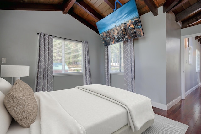 311 Ward Placer Pl, Weaverville, CA 96093 - bedroom with wooden ceiling and hardwood / wood-style floors