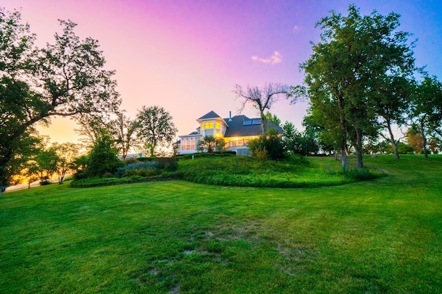23795 Deer Canyon Rd, Millville, CA 96062 - yard at dusk featuring a lawn