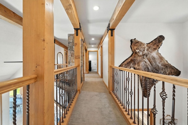 23795 Deer Canyon Rd, Millville, CA 96062 - hallway with carpet flooring and recessed lighting