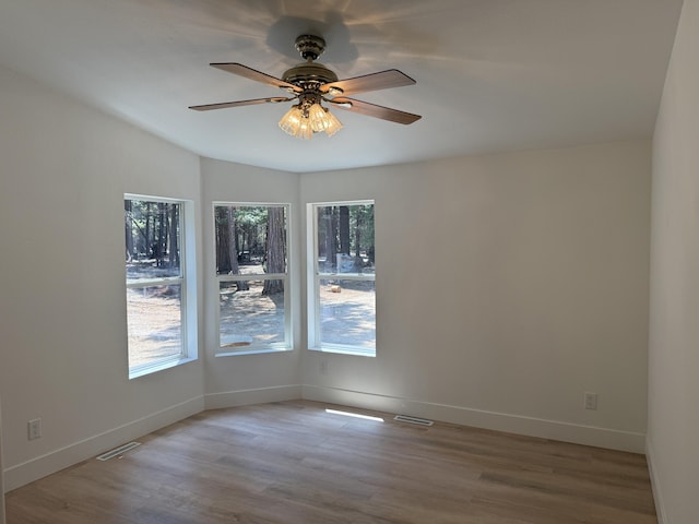 10360 Ritts Mill Rd, Shingletown, CA 96088 - unfurnished room featuring wood finished floors and ceiling fan