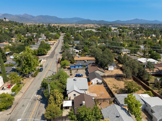1635 Pleasant St, Redding, CA 96001 - aerial view of residential area with a mountain backdrop