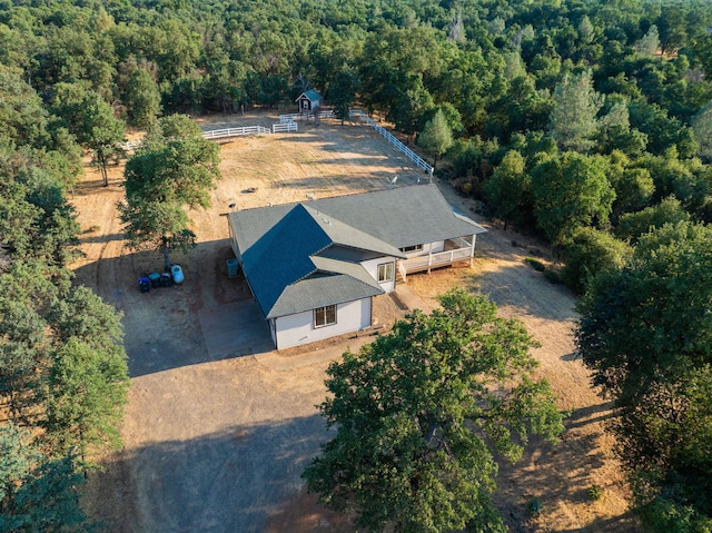 18435 Danielle Way, Cottonwood, CA 96022 - aerial view of property and surrounding area with a heavily wooded area