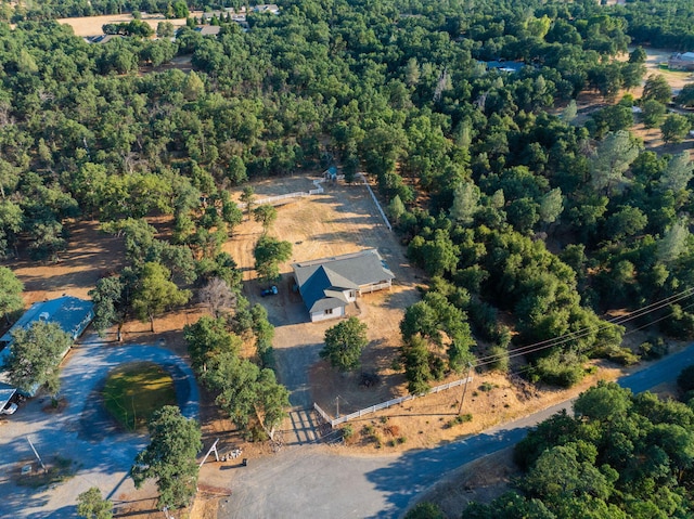 18435 Danielle Way, Cottonwood, CA 96022 - aerial view of property and surrounding area with a heavily wooded area