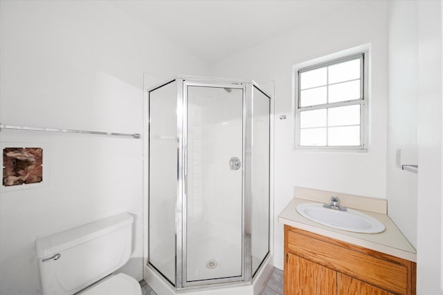 2949 Felstet Ln, Redding, CA 96001 - bathroom featuring a shower stall and vanity