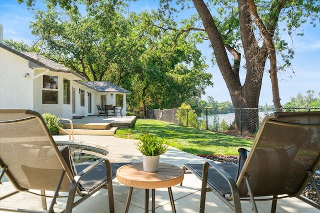 2949 Felstet Ln, Redding, CA 96001 - view of patio with a water view