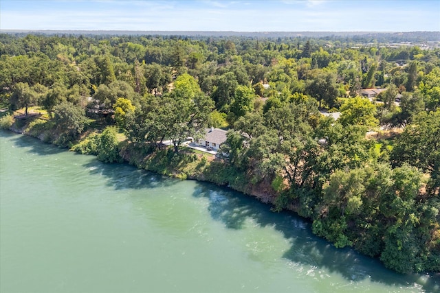 2949 Felstet Ln, Redding, CA 96001 - drone / aerial view of a heavily wooded area and a large body of water