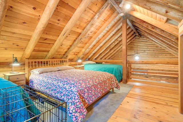 27401 Goodman Rd, Fall River Mills, CA 96028 - bedroom with wood ceiling and wood-type flooring