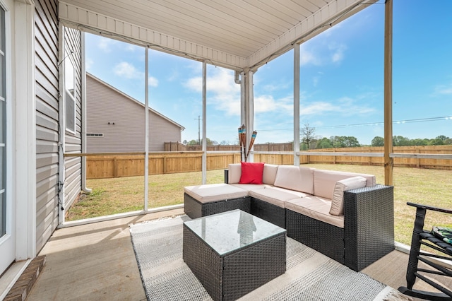 sunroom / solarium with a healthy amount of sunlight