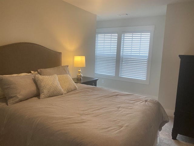 view of carpeted bedroom