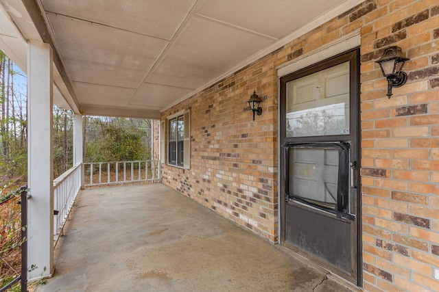 view of patio with a porch