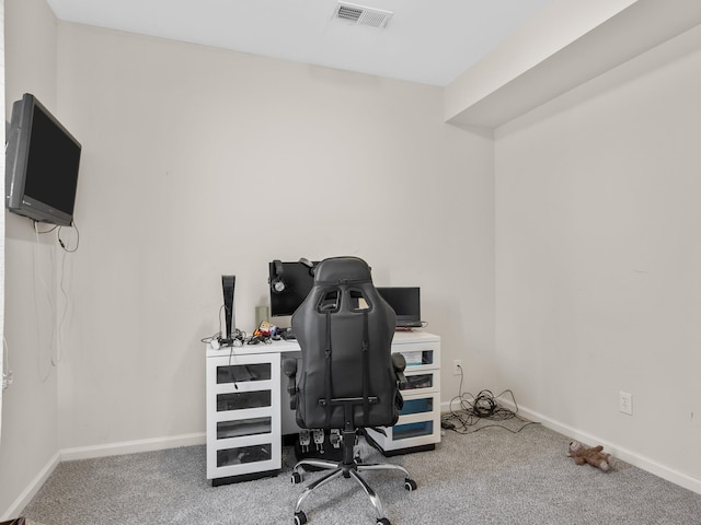 office area with carpet floors