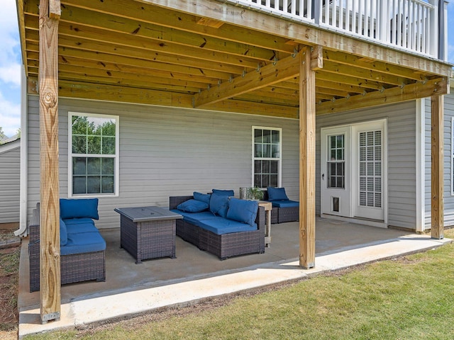 view of patio / terrace featuring outdoor lounge area