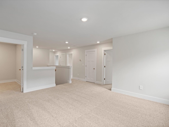 interior space with light colored carpet