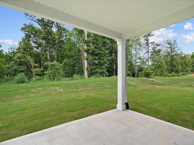 view of yard with a patio area