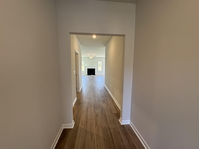 1465 Macedonia, Gaffney, SC 29341 - corridor featuring dark wood finished floors and baseboards