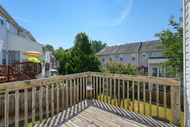 view of wooden terrace