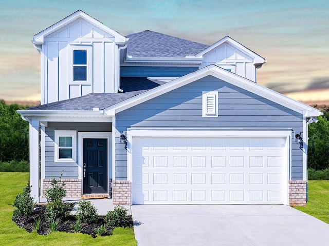 view of front of home featuring a garage