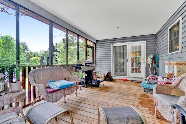 view of sunroom / solarium