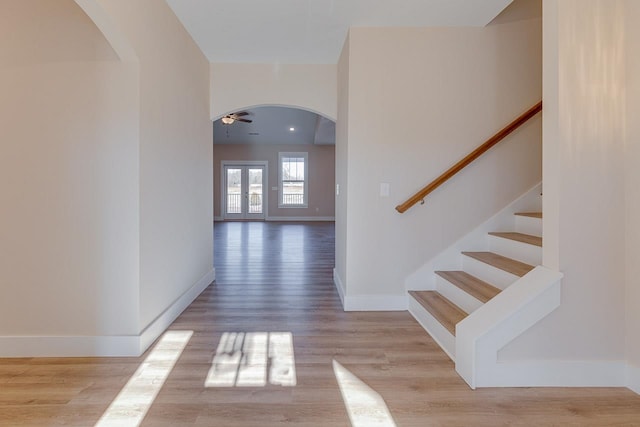 interior space featuring light hardwood / wood-style floors