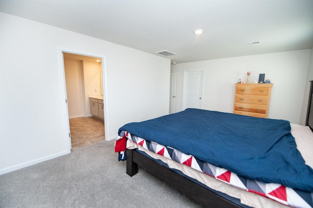 view of carpeted bedroom