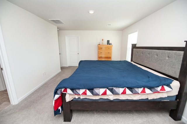 bedroom with carpet