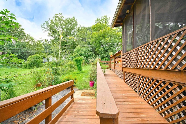 view of wooden deck