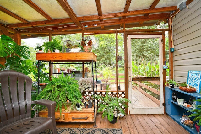 view of sunroom