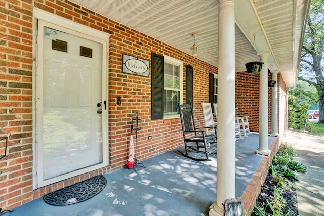 view of patio with covered porch