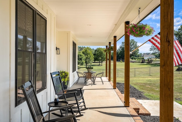 view of patio / terrace with fence