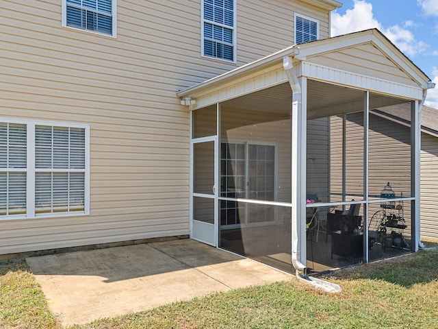 exterior space with a sunroom