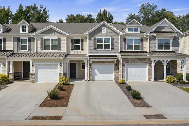 view of property with a garage