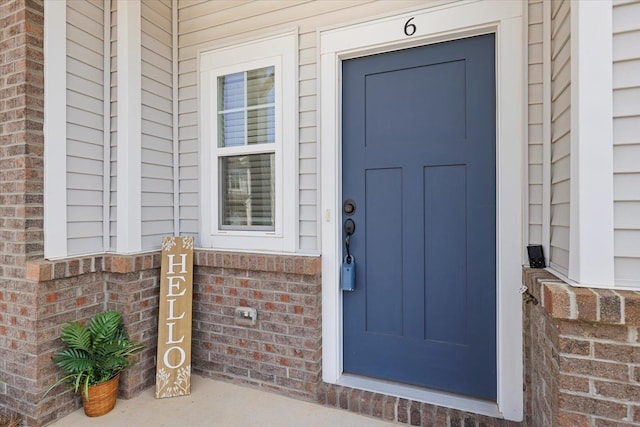 view of doorway to property