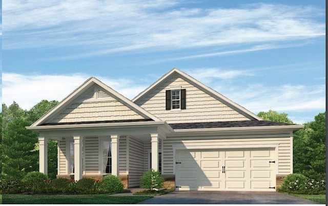 view of front of home featuring a garage