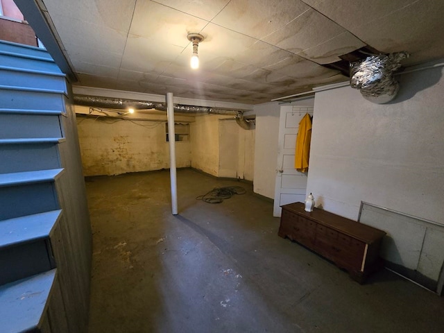 view of basement