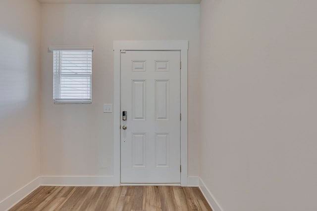 entryway featuring light wood-type flooring