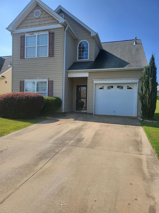 view of front of house featuring a garage