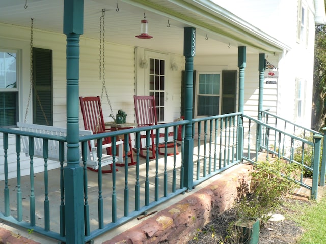 exterior space with a porch