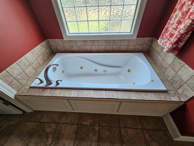 bathroom featuring a tub