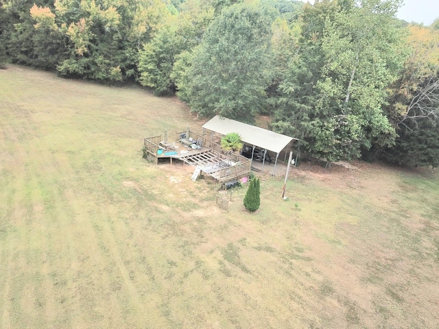 aerial view featuring a rural view