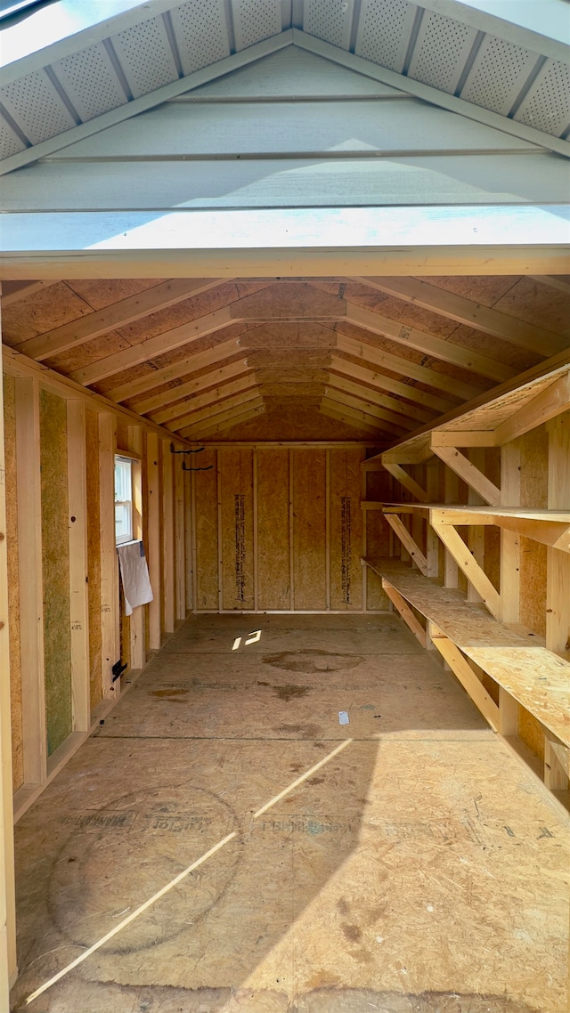 interior space with lofted ceiling